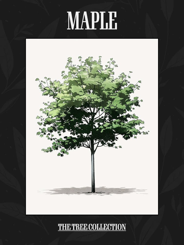 Maple Tree Pixel Illustration 1 Poster