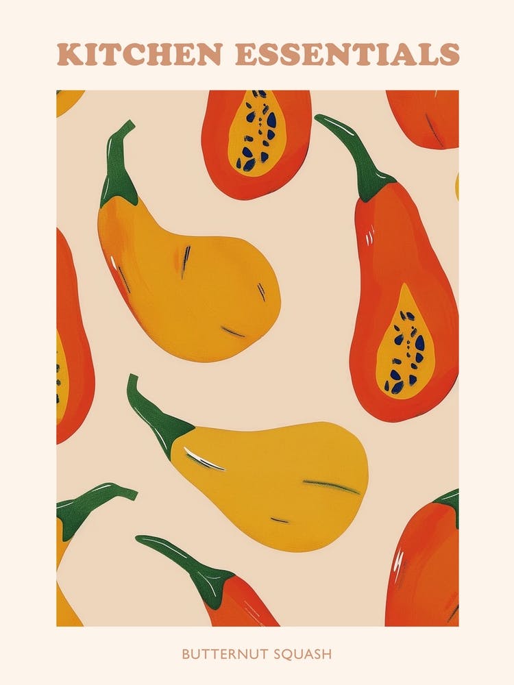 Butternut Squash Pattern Poster 1