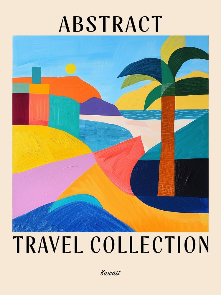 Abstract Travel Collection Poster Kuwait 1