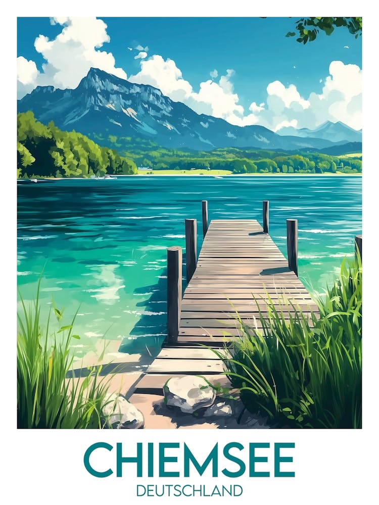 Affiche de voyage Chiemsee