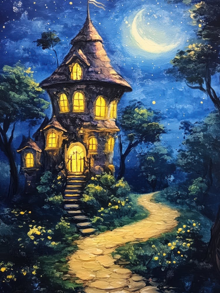 Fairy House At Night