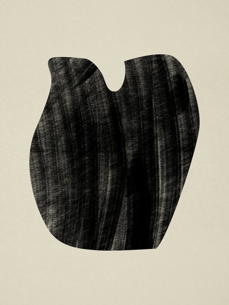 Objet noir audacieux sur beige 05