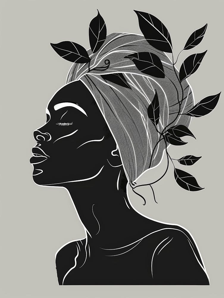 Portrait Of A Woman With Leaves 19