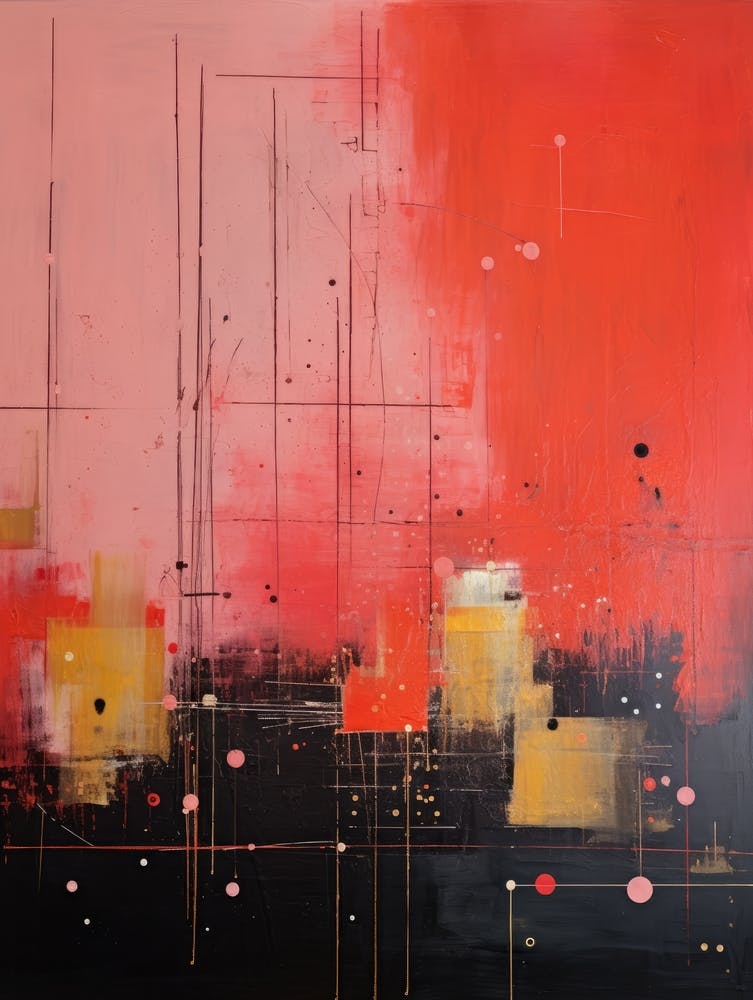 Abstract In Red And Black