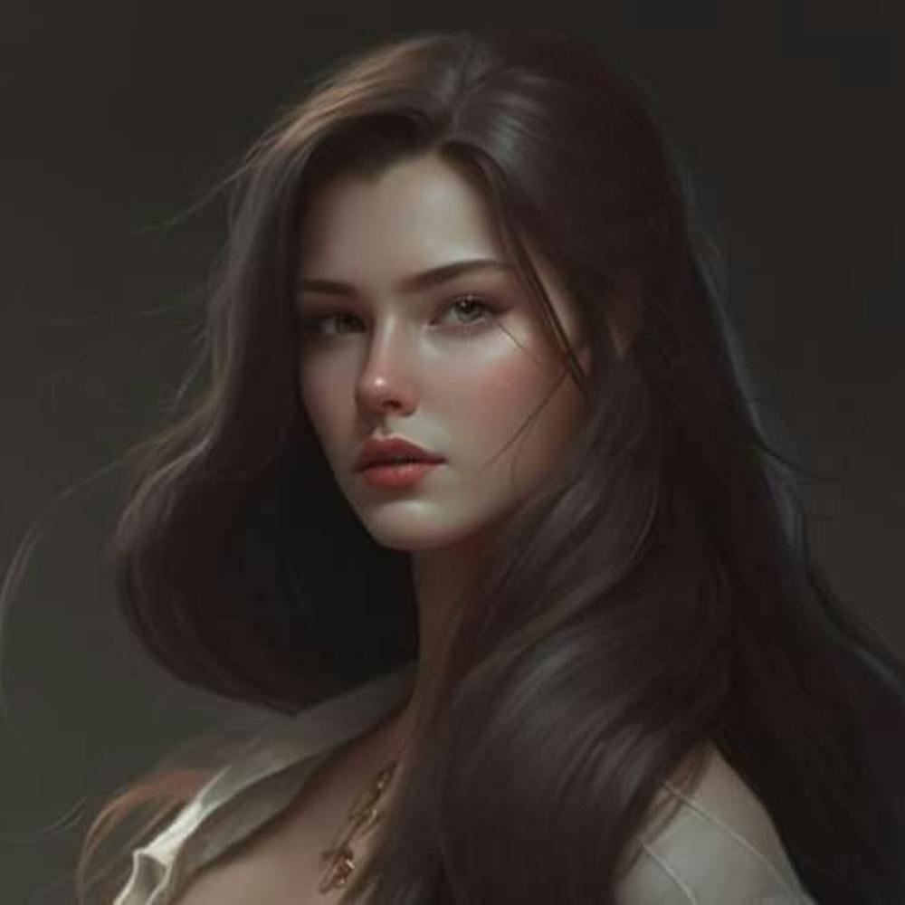 Portrait Of A Girl With Long Hair