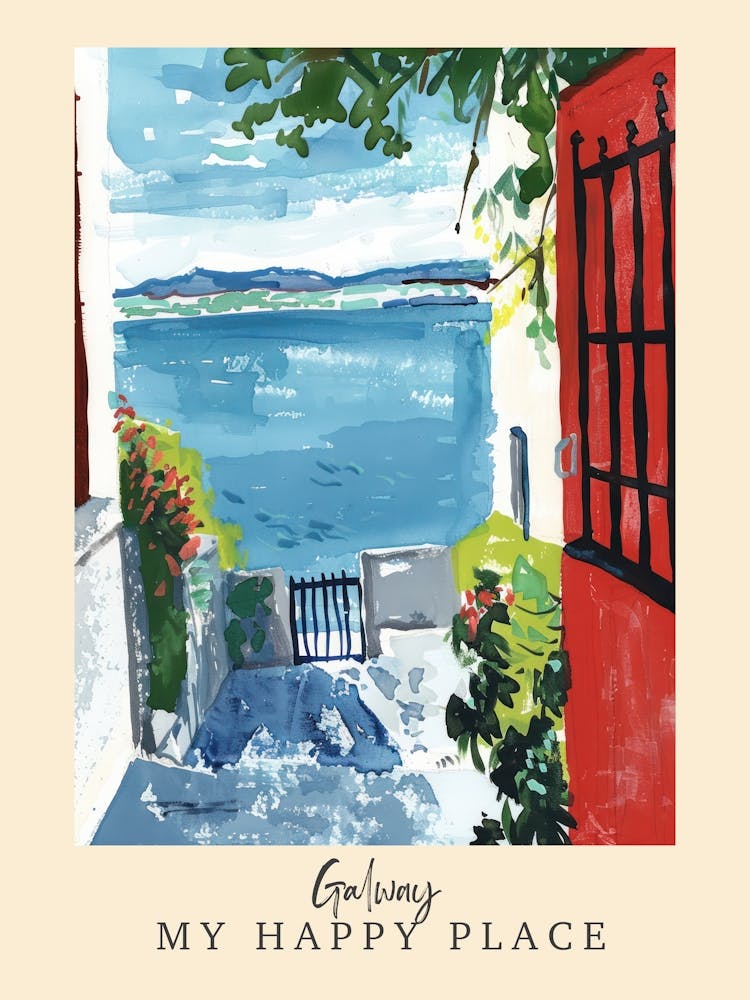My Happy Place Galway 3 Travel Poster