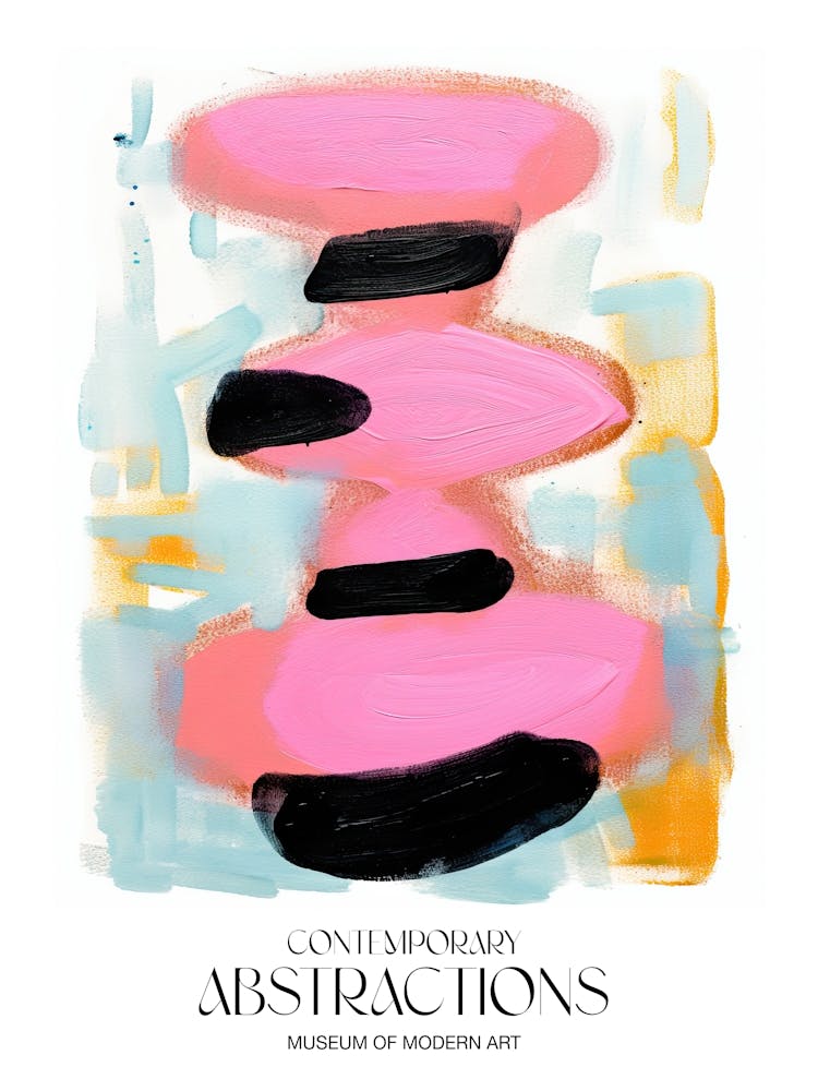 Pink Pop Painting Abstract 2 Exhibition Poster