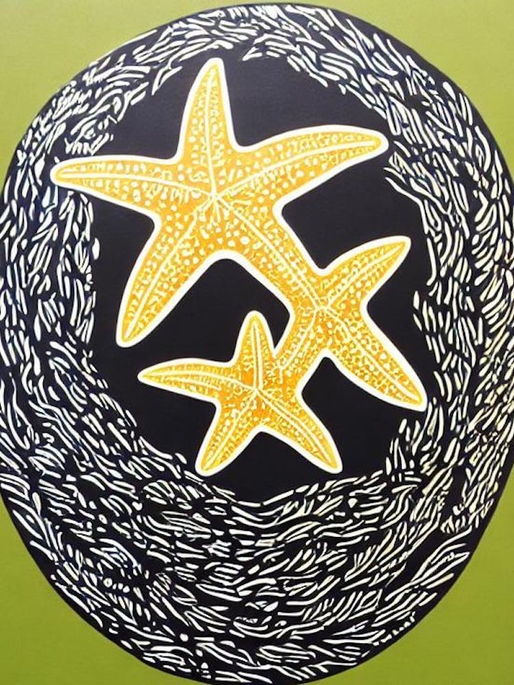 Sea Star (Starfish) Linocut