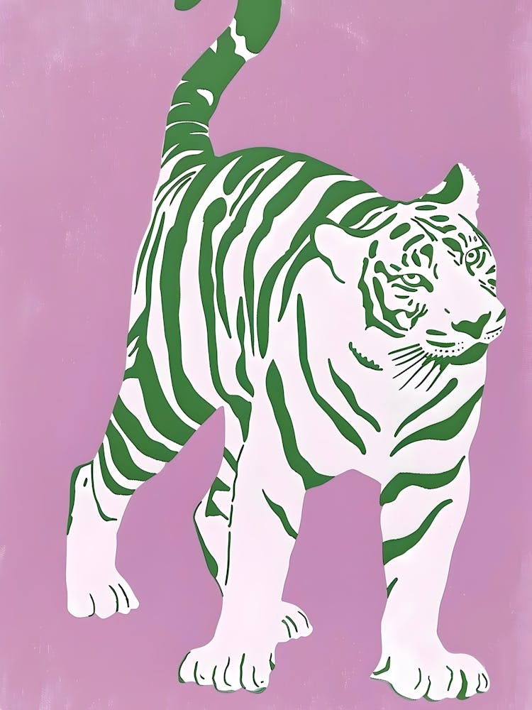 Tiger On Pink 1