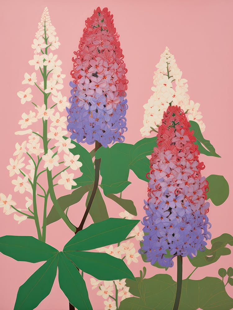 Hyacinths Flower Big Bold Illustration 1