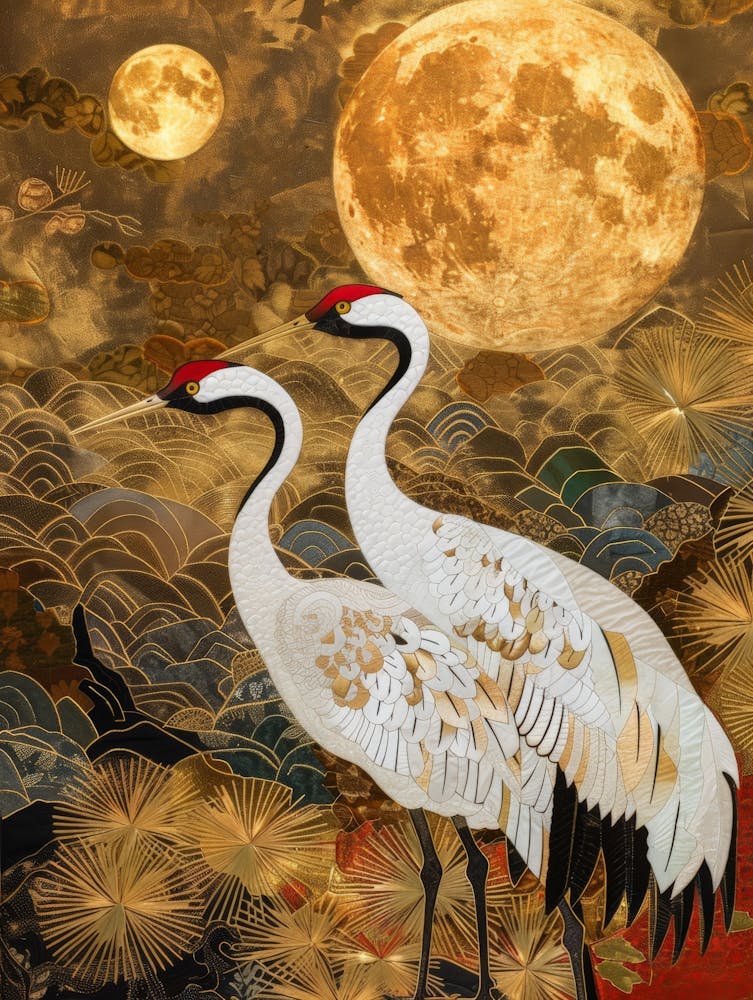 Cranes In The Moonlight 3