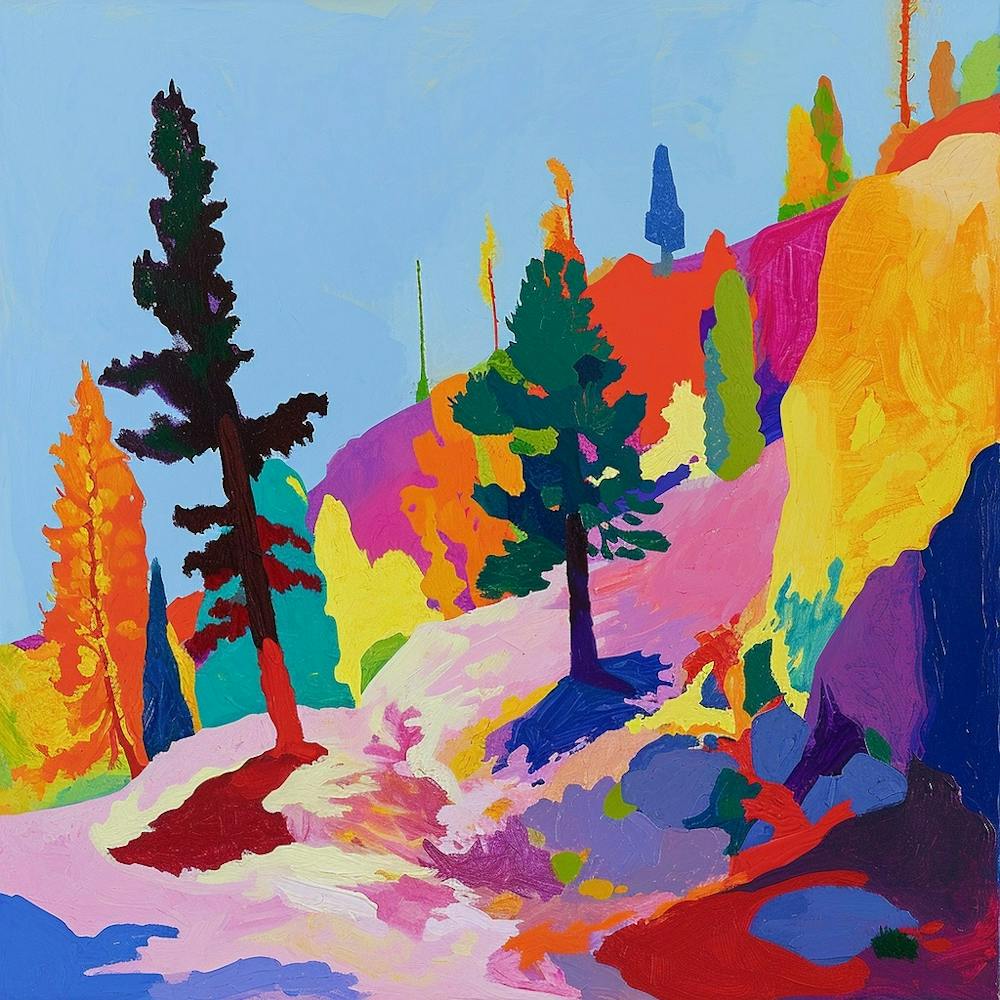 Colourful Abstract Sequoia National Park Usa 4