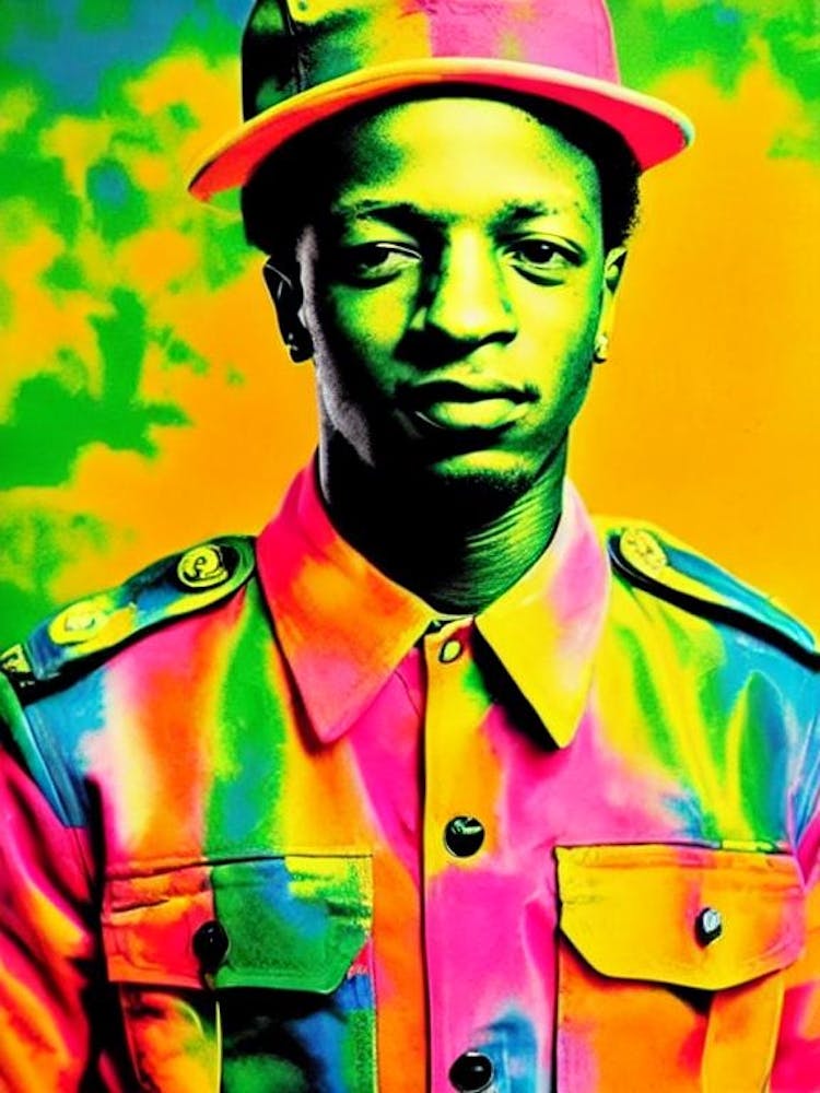 Joey Bada Farbenfrohe Pop Art