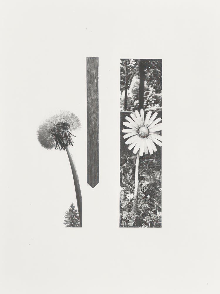 Dandelion Flower Photo Collage 3