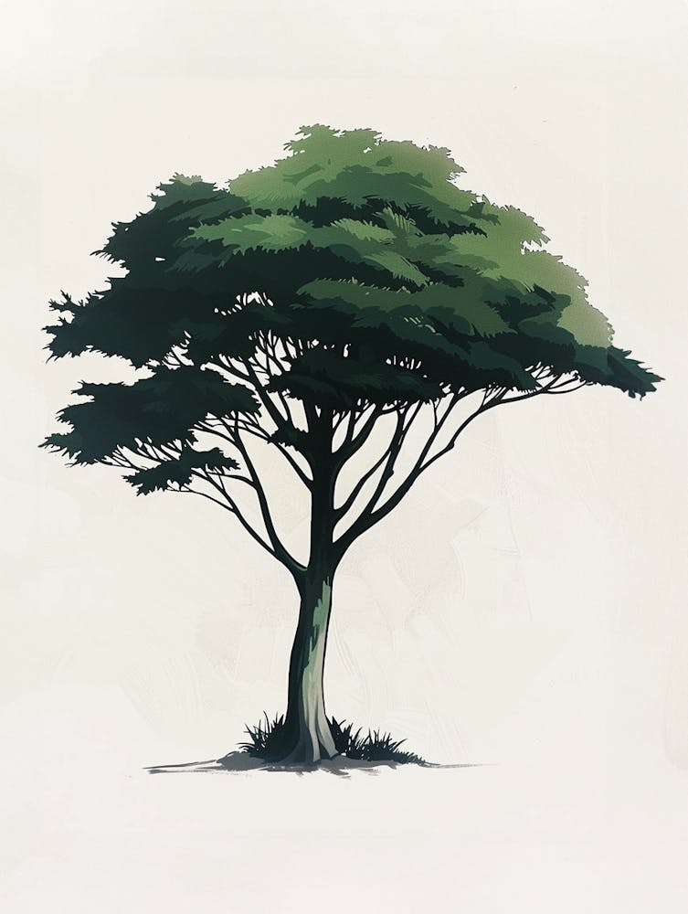 Hemlock Tree Pixel Illustration 3