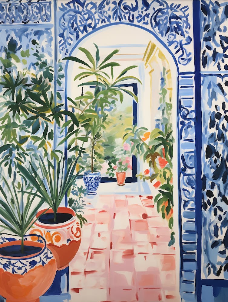 Matisse Inspired Fauvism Italian Leafy Garden Poster