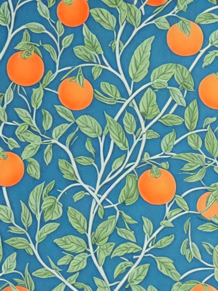 Tangerine 1 Vintage Botanical Fruit