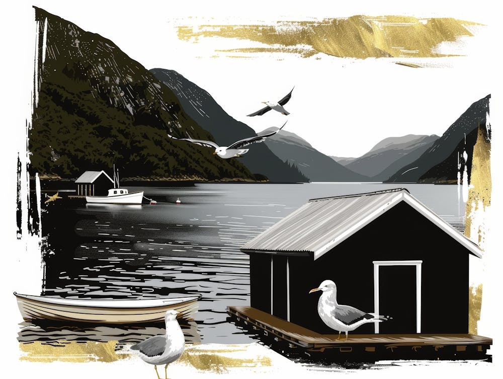 Seagulls On The Dock
