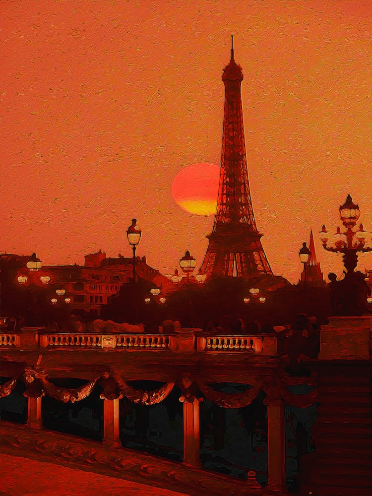 Sunset Eiffel Tower