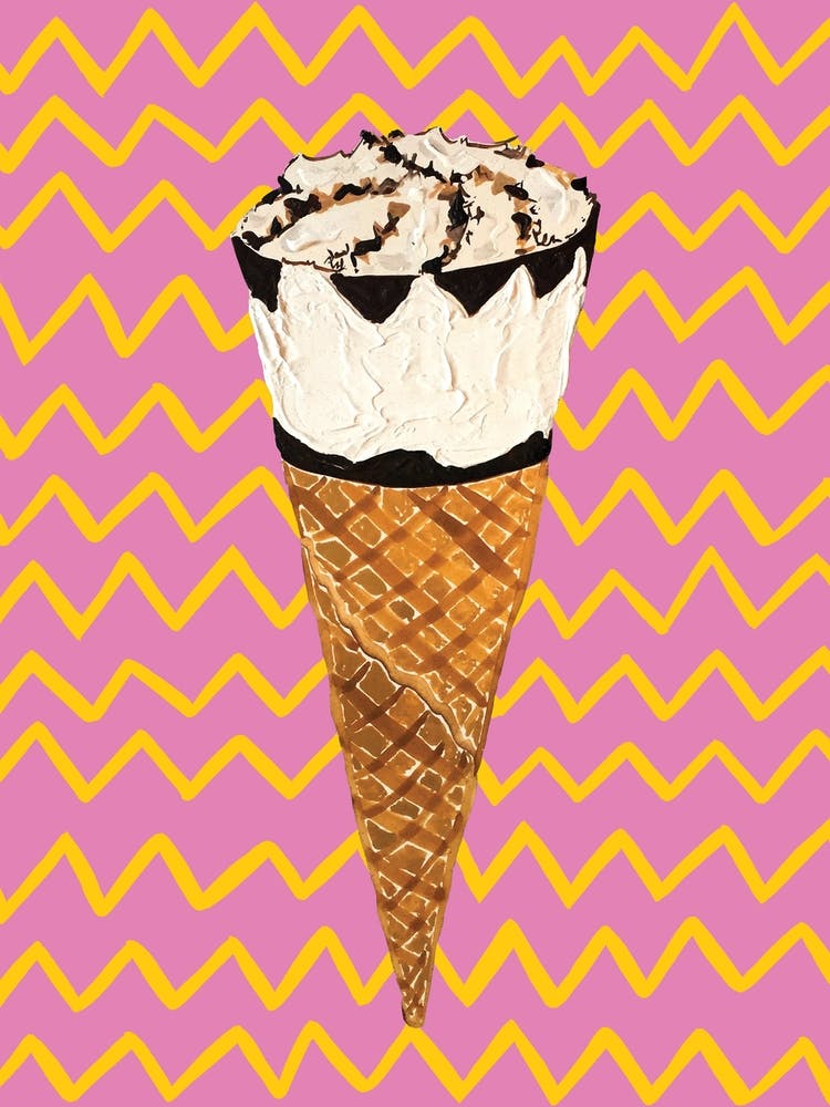 Cornetto Pink Zigzag