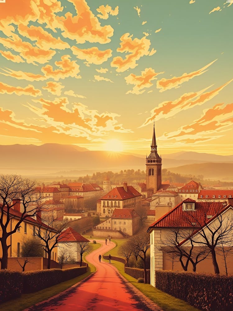 Sunset In The Old Town