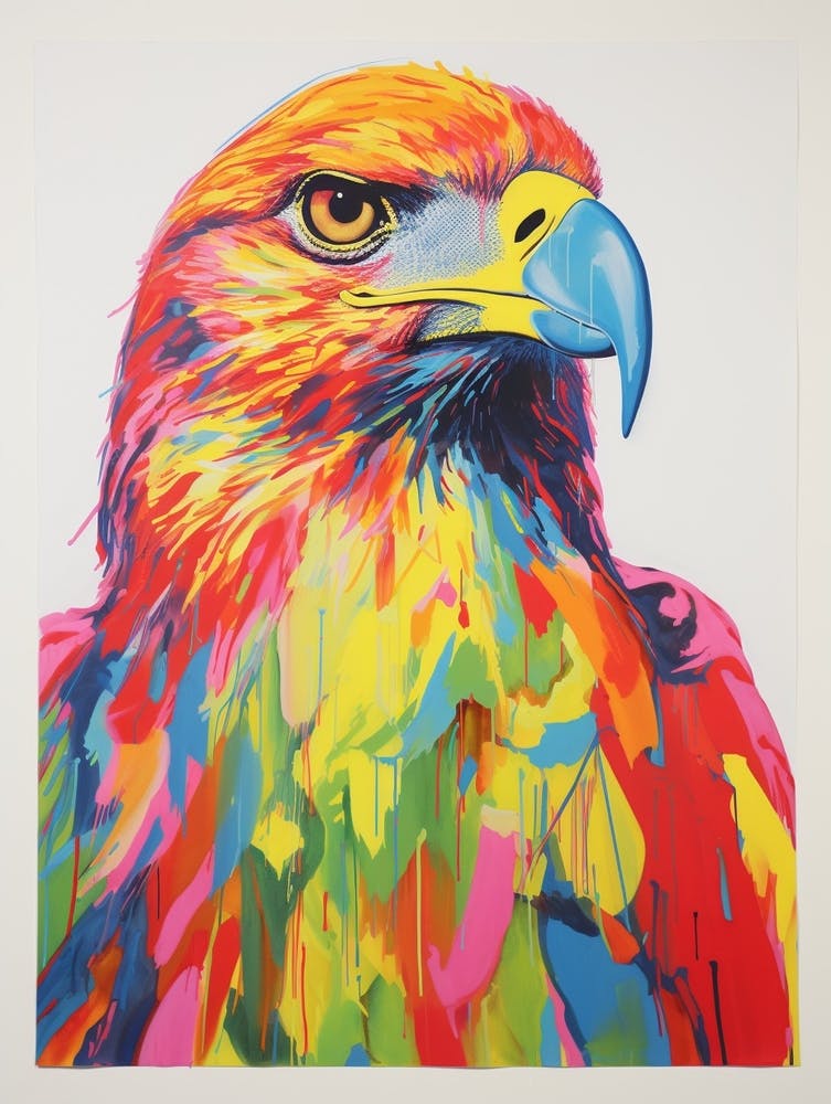 Colourful Bird Painting Hawk 1