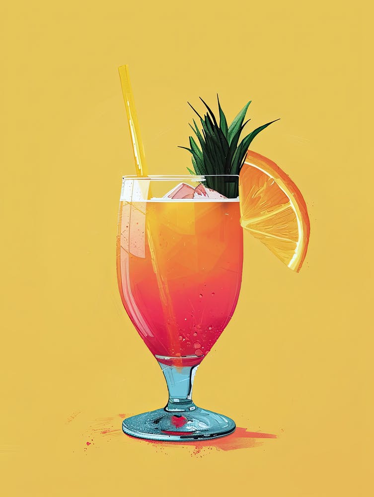 Tropical Drink Swirls of Sip: Retro Mixology