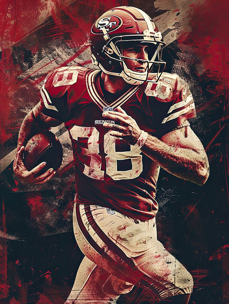 American Football Player Vintage Poster 17