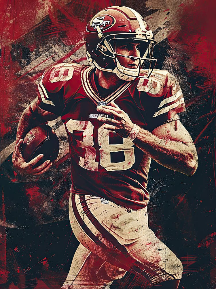 American Football Player Vintage Poster 17