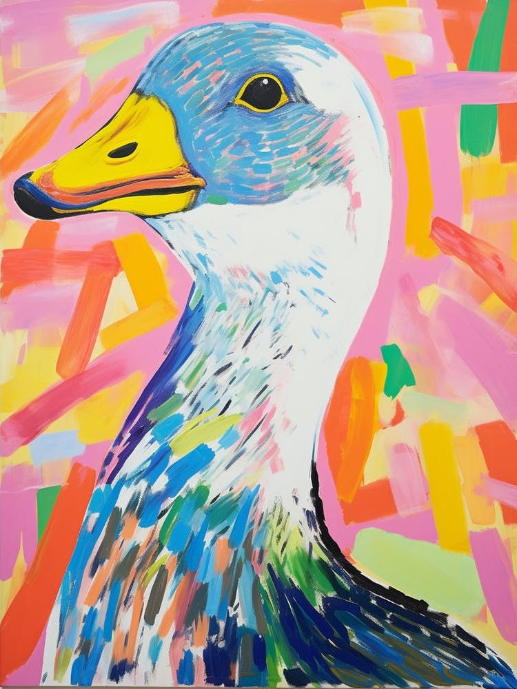 Colourful Bird Painting Goose 3