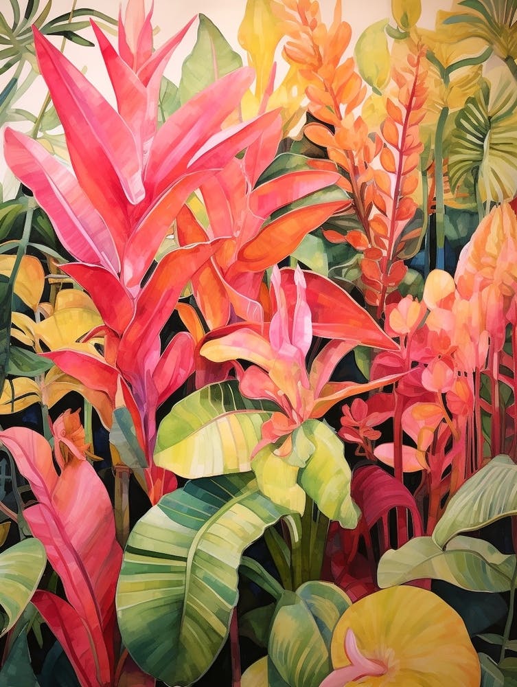 Tropical Plant Painting Zz Plant 3