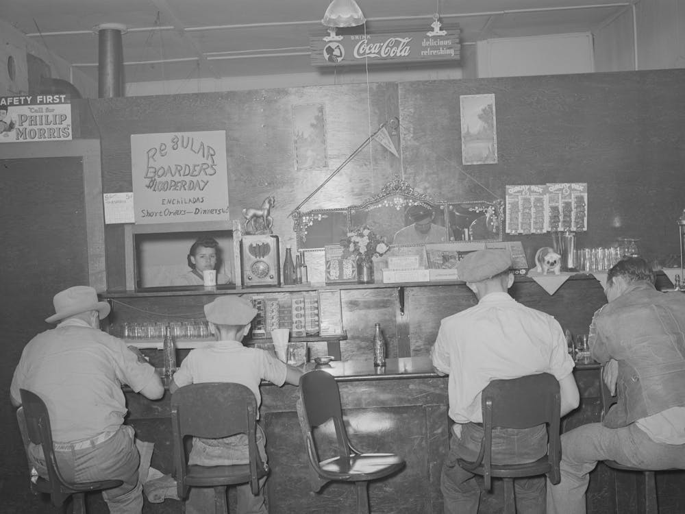 Cafe, Mogollon, New Mexico By Russell Lee