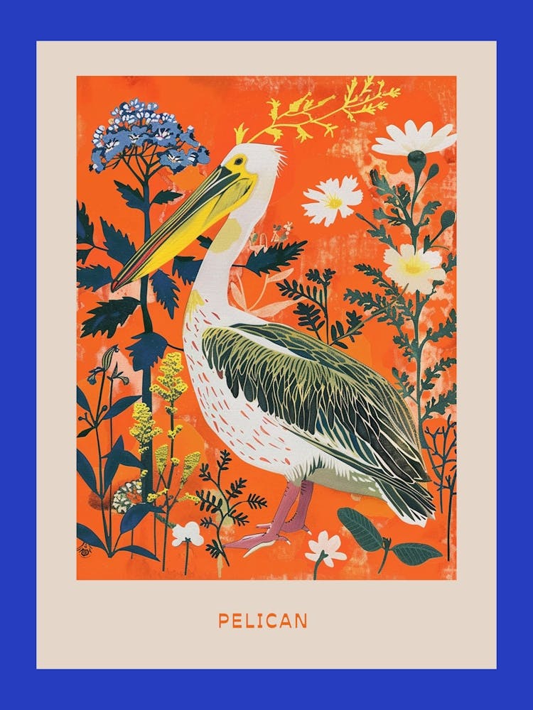 Spring Birds Poster Pelican 3