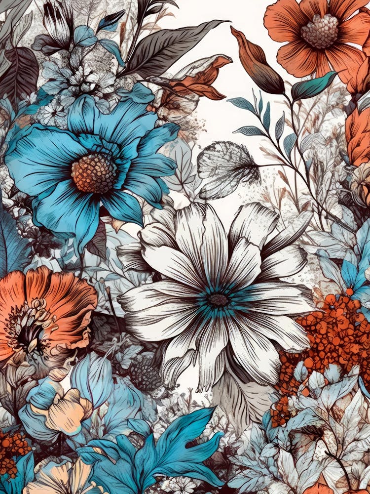 Floral Pattern nature meadow flowers