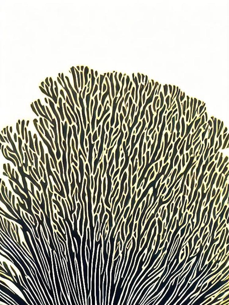 Acropora Nasuta Linocut