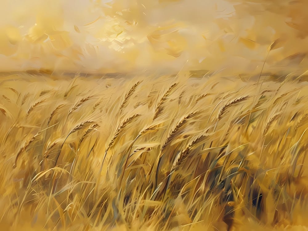 Wheat Field At Sunset