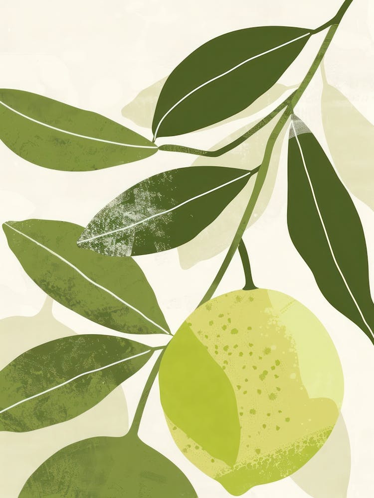 Limes Close Up Illustration 3