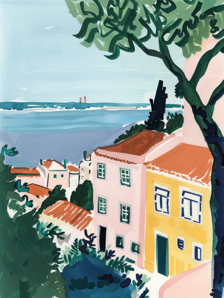 Travel Poster Happy Places Lisbon 1