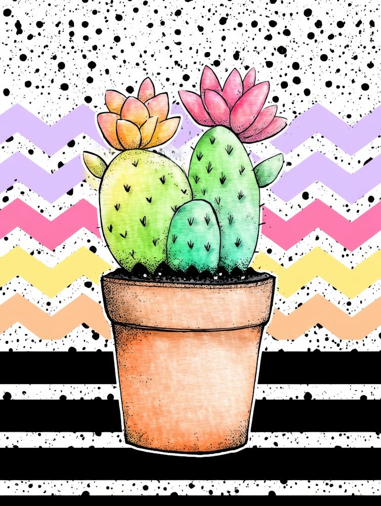 Watercolor Cactus 2