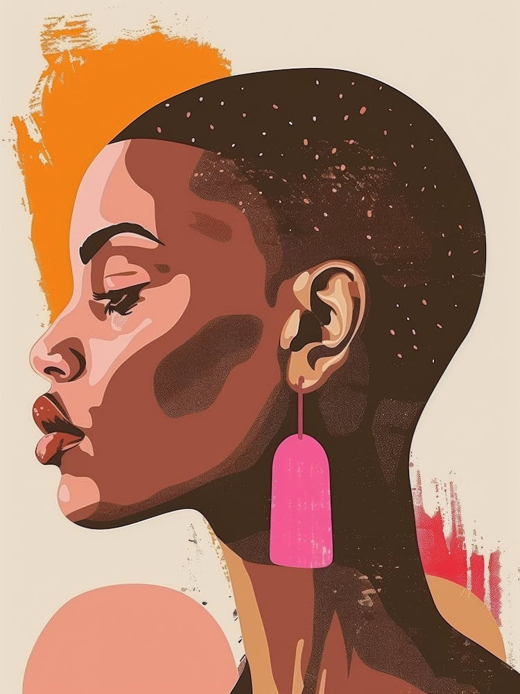 African Woman With Earrings 12