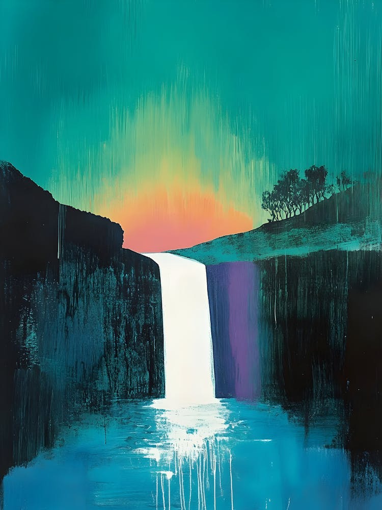 Sunset At The Falls