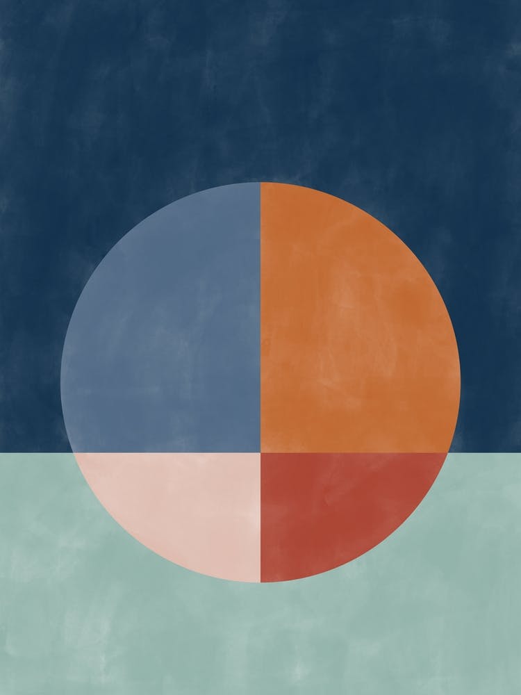Circle in Blue and Orange No.1
