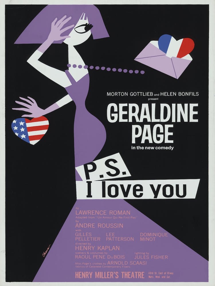 Ps I Love You Theatre Poster 1964