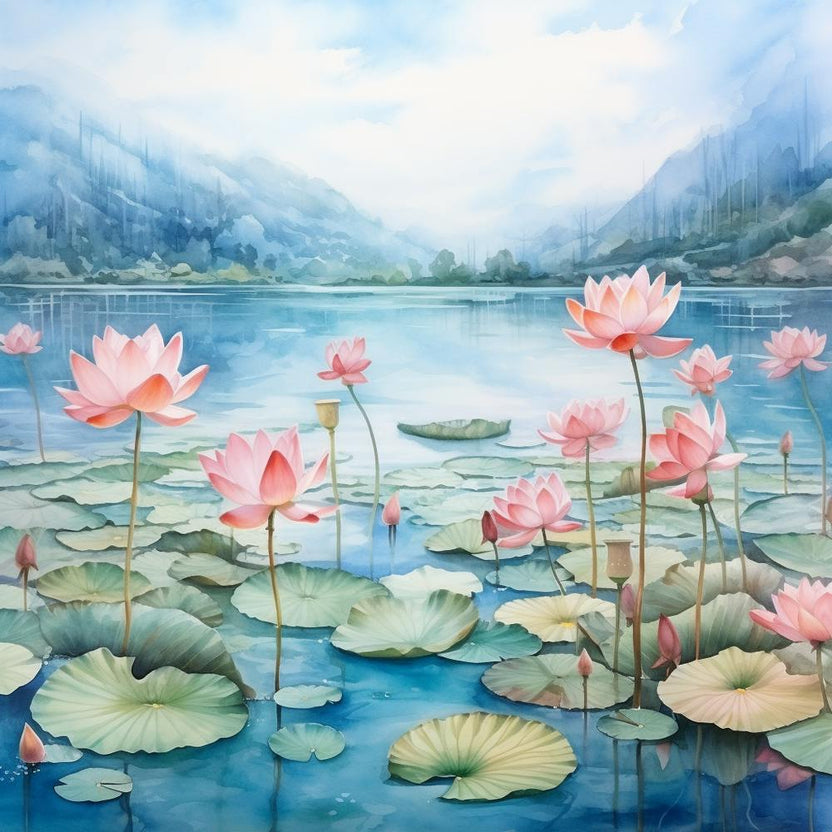 Lotus Flower Painting
