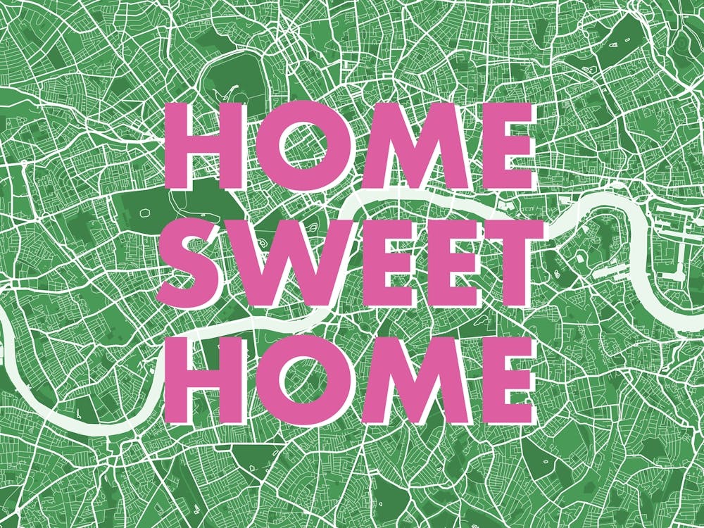 Home Sweet Home London Green Print