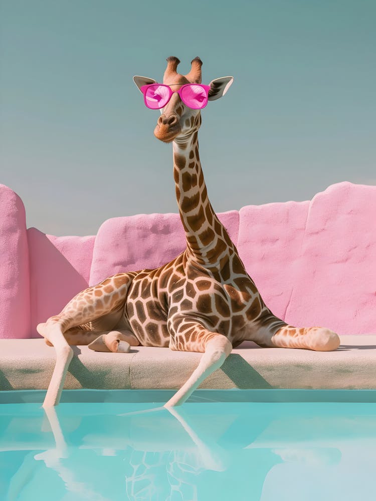 Giraffe With Sunglasses