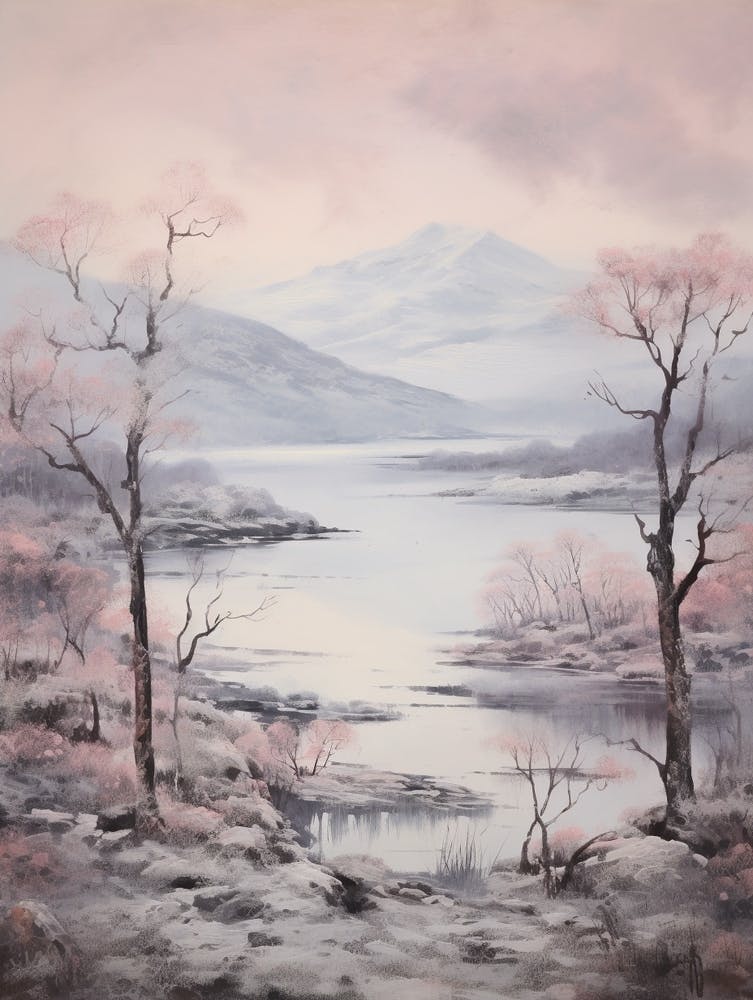 Verträumtes Wintergemälde Loch Lomond And The Trossach National Park Schottland 3