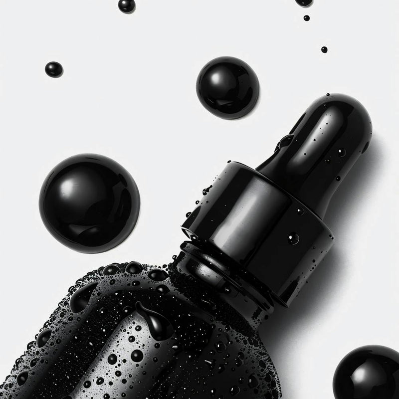 Black Bottle With Drops