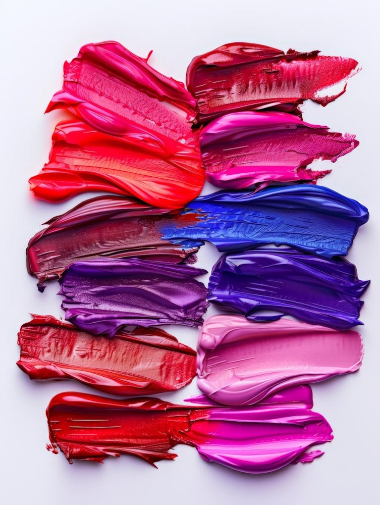 Lipsticks On White Background