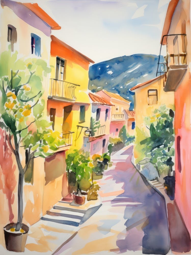 Reggio Calabria, Italy Watercolour Streets 1